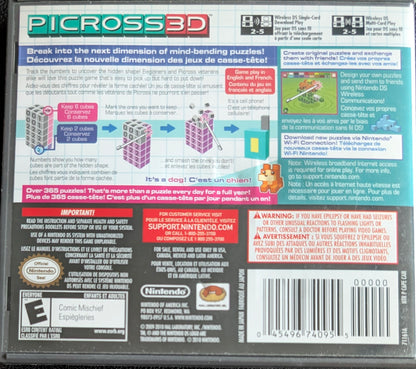 Picross 3D – 2009 Nintendo DS CIB – RE-Sealed – Excellent