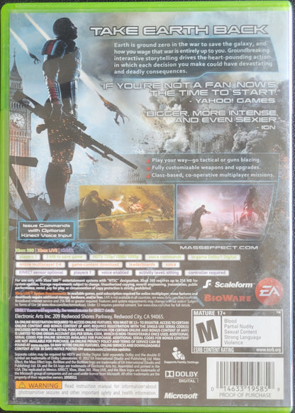 Mass Effect 3 - (CIB) + Reg Card - Microsoft XBOX 360 - Pre-Owned Like New CLEAN DISC