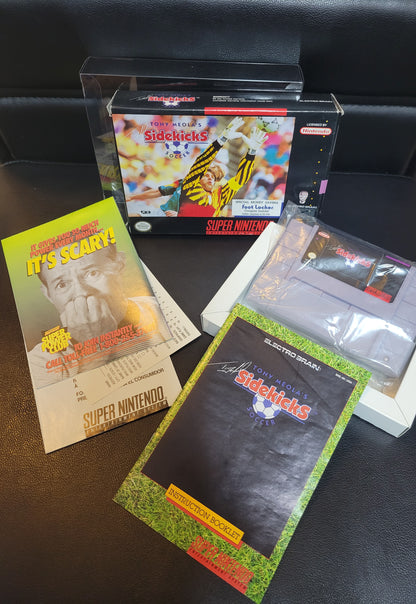 Tony Meola's: Sidekick Soccer (SNES) - Super Nintendo Ent. 1993 IMMACULATE Condition - FACTORY PLASTIC (REAL CIB)