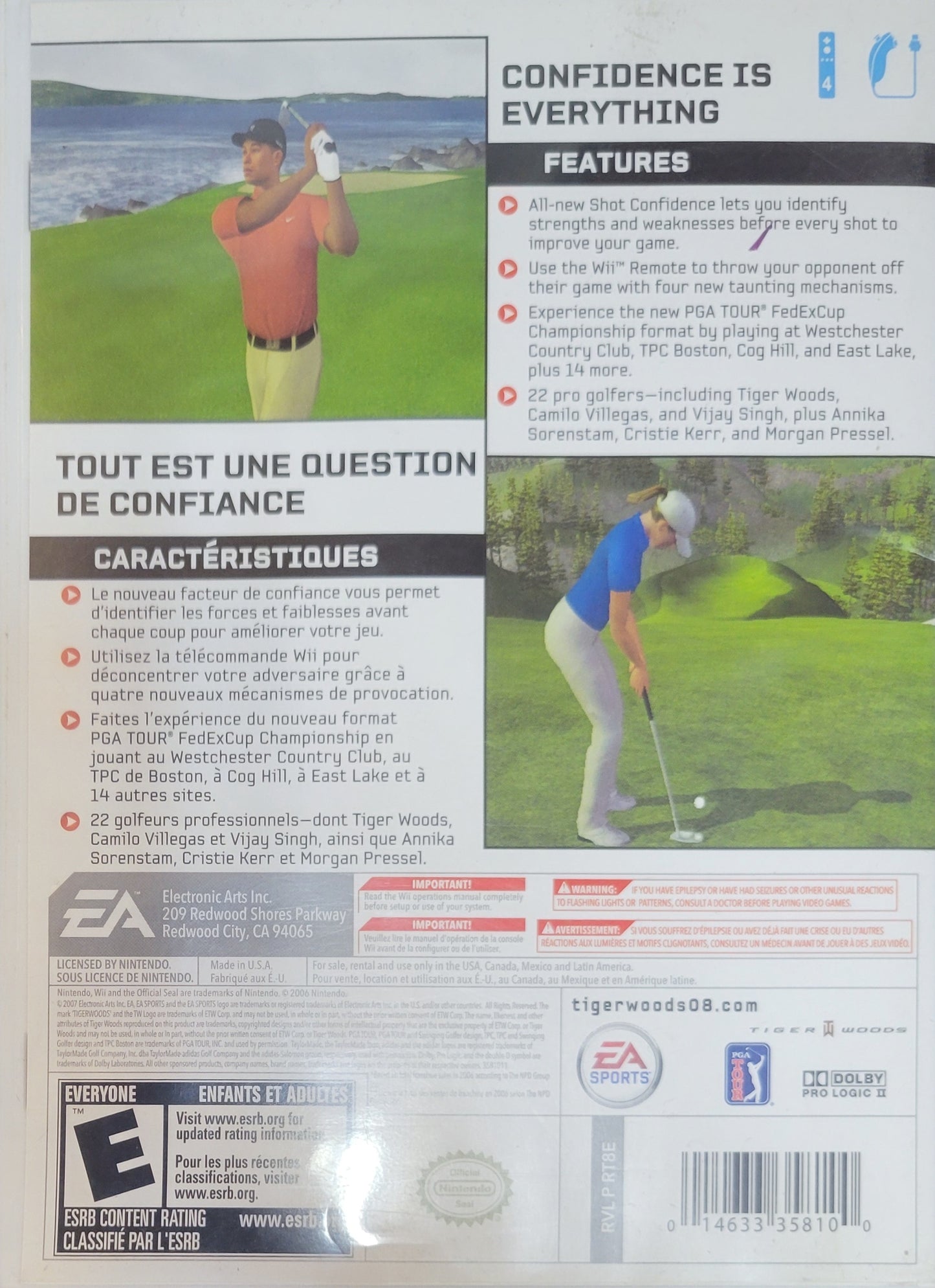 Tiger Woods PGA Tour 08 – Nintendo Wii CIB – Great Shape – Clean Disc