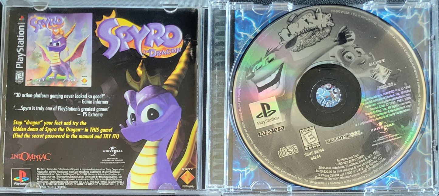 Crash Bandicoot: Warped – PlayStation 1 PS1 Holographic CIB – Great Condition Re-Sealed