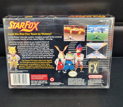 STARFOX Authentic CIB Box + Manual - SNES - Super Nintendo Ent. System NTSC Cartridge Includes Platic Protector GREAT SHAPE