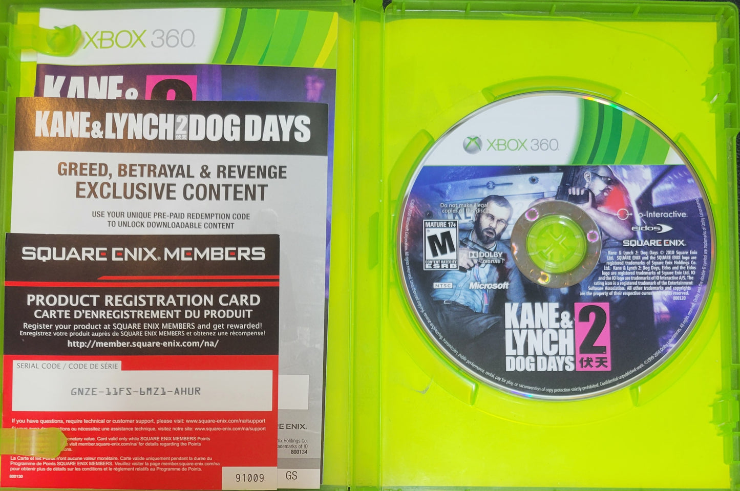 Kane & Lynch 2: The Dog Days – Microsoft Xbox 360 CIB – Clean Disc – RE-SEALED (2010)
