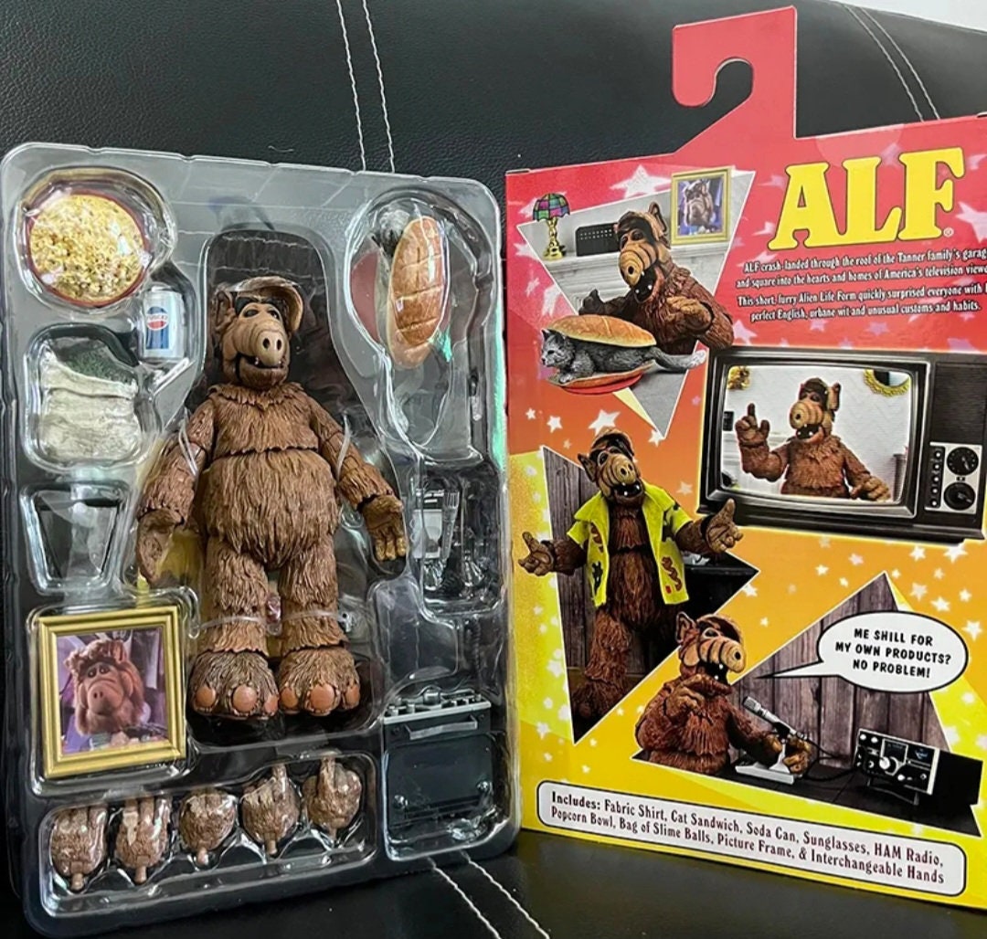 7 Inch ALF (Alien Life Form) Neca Ultimate Action Figure Sealed Box Set + 8 Accessories 7 Interchangeable Hands Based Off 1980 TV Series A++