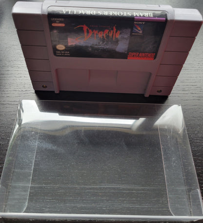 Authentic DRACULA - SNES - Super Nintendo Ent. System 1995 NTSC Cartridge + Protector