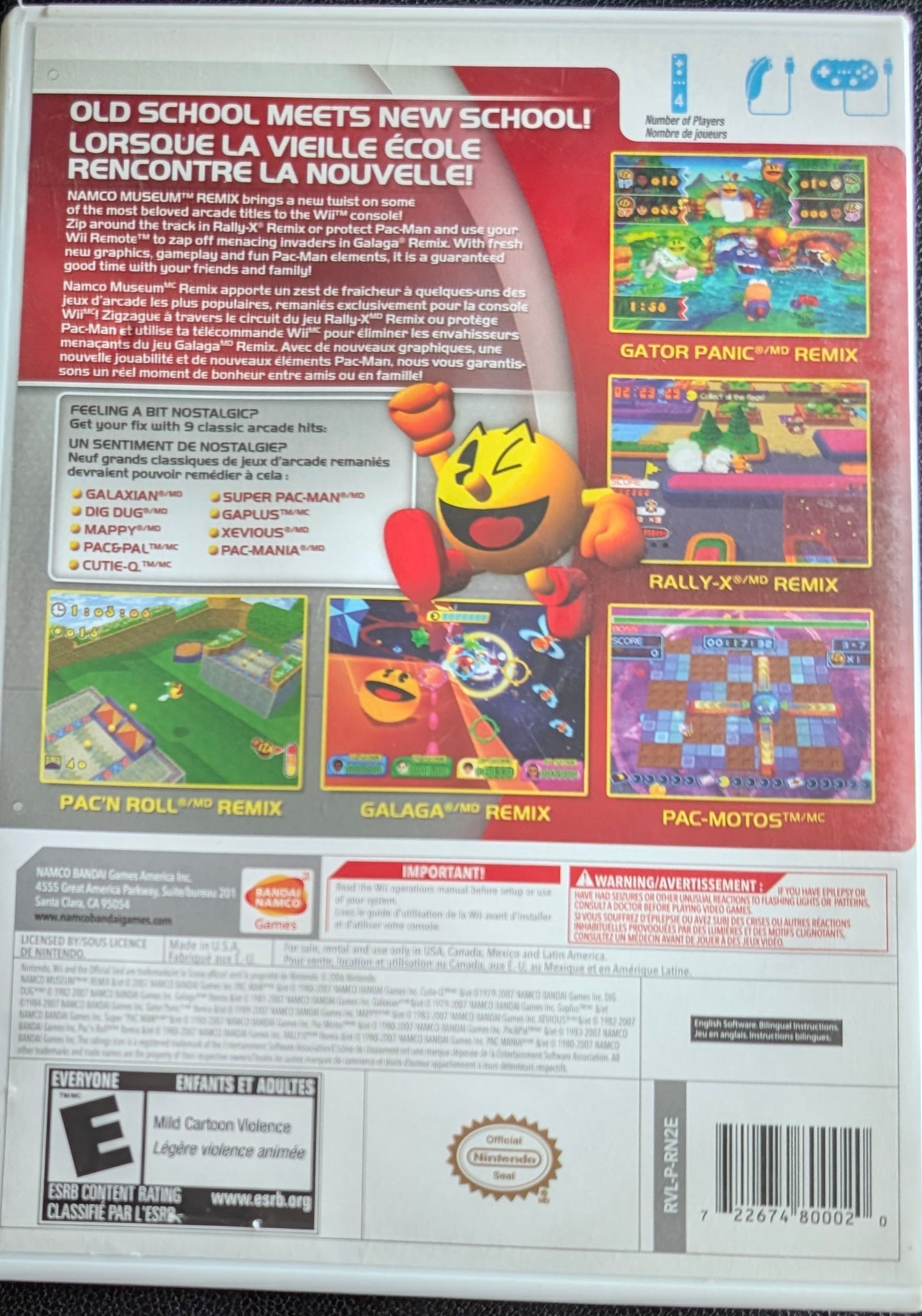 Namco Museum Remix - 2013 Nintendo - Wii - RE Sealed MINT