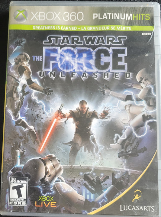STAR WARS: Force Unleashed Platinum Hits - Microsoft XBOX 360 - Pre-Owned Great Shape Tested & Working