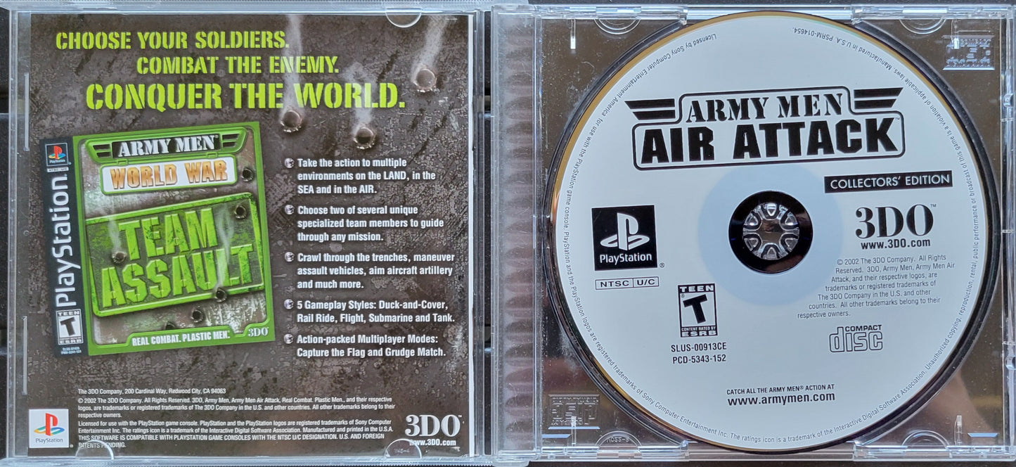 Authentic Army Men: Air Attack COLLECTOR'S EDITION - Sony PlayStation 1 PS1 Complete in Box (CIB) - Great Condition