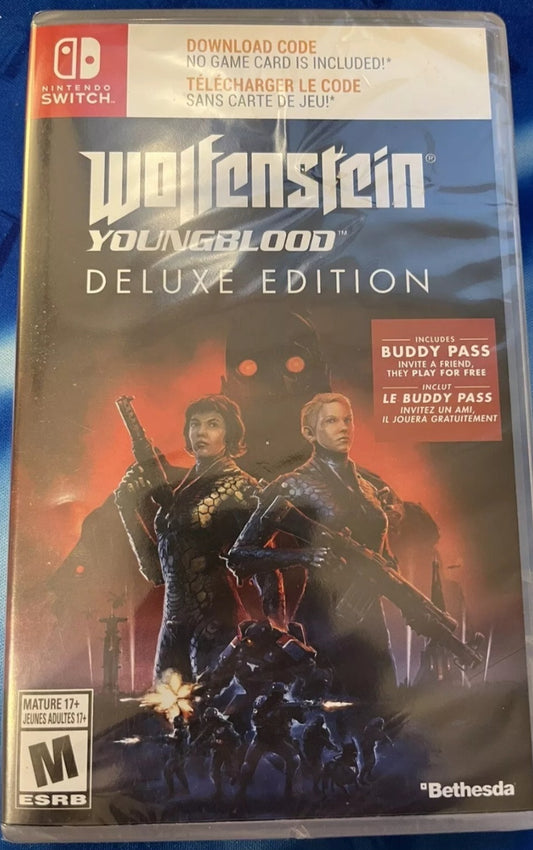 WOLFENSTEIN: Youngblood Deluxe Edition - Nintendo Switch 2021 Brand New Factory Sealed