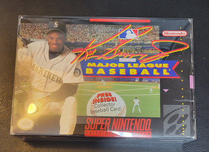 Ken Griffy Jr's Major League Baseball (SNES) - Super Nintendo Ent. 1994 IMMACULATE Condition - FACTORY PLASTIC (REAL CIB)