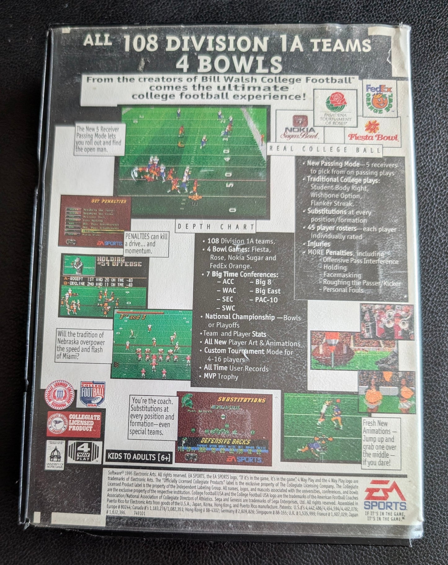 College Football USA ’96 - Boxed CIB (Sega Genesis) | 1996 | Sports / Football