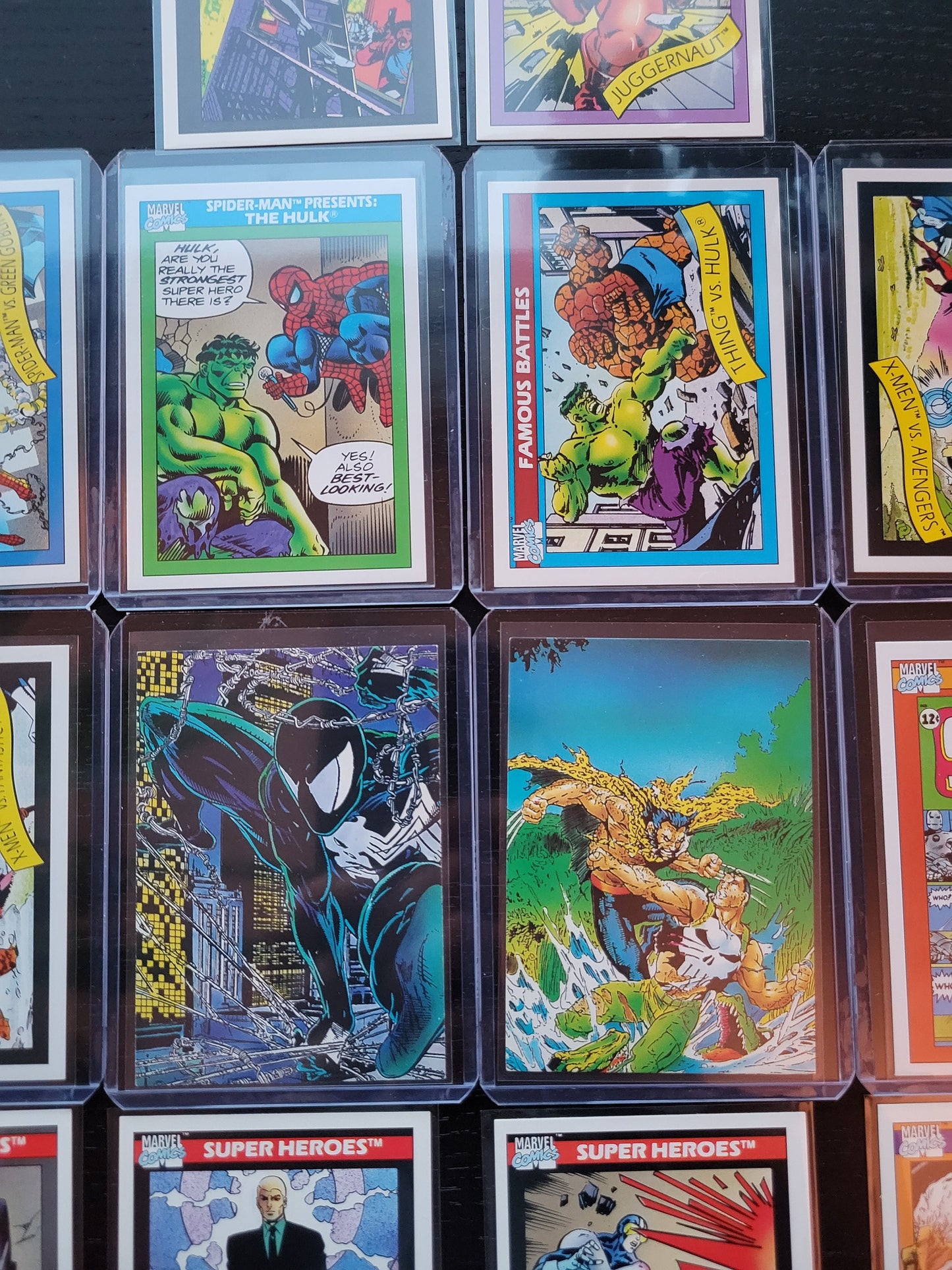 18 1st EDITION Marvel Cards 90 91 Only Super Rare Base Set Spider-Man Captain America Punisher HULK Wolverine First Time Ever Seen On Cards!