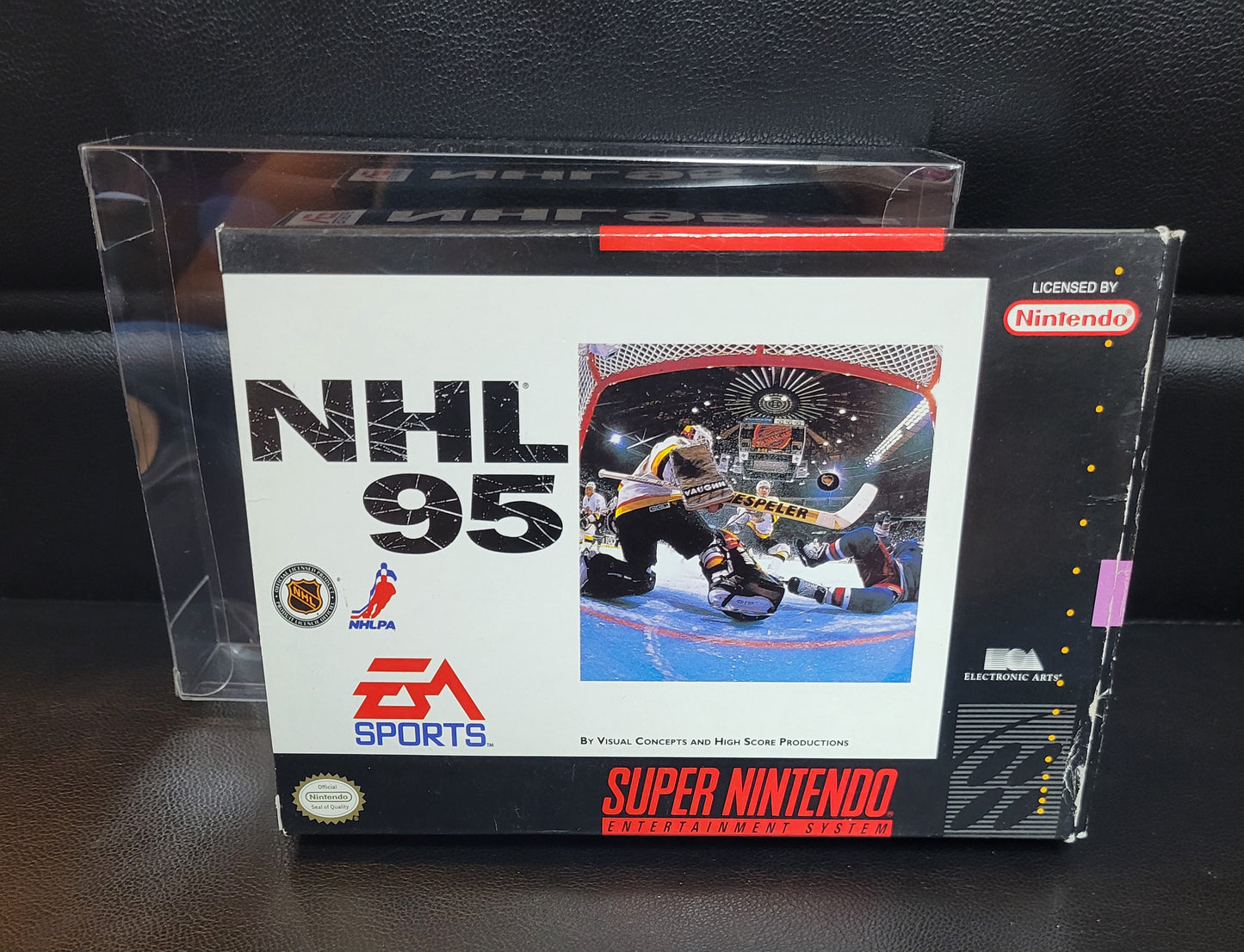 NHL 95' (SNES) - Super Nintendo Ent. IMMACULATE Condition - ORIGINAL RECEIPT! FACTORY PLASTIC! (REAL CIB)