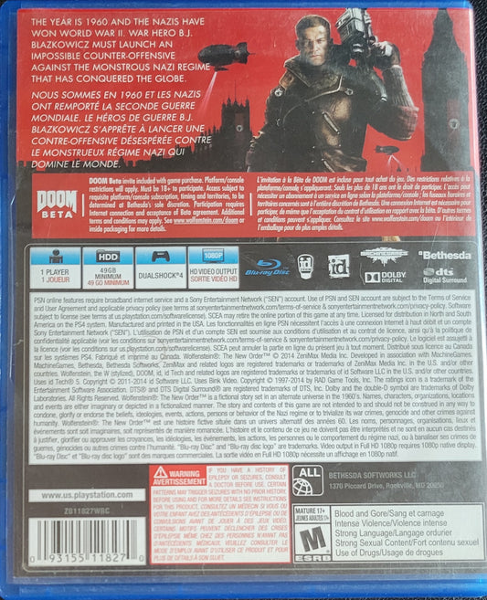 Wolfenstein: The New Order – (CIB) – Sony PlayStation 4 PS4 – Re-Sealed (2014)