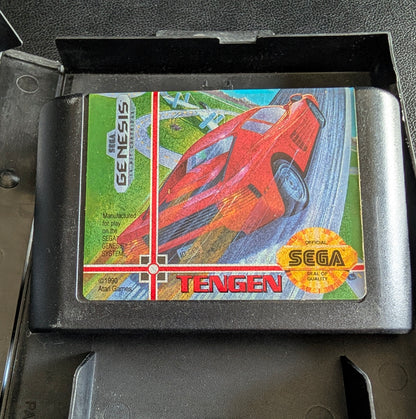 Hard Drivin' - Boxed with Hang Tab (Sega Genesis) | 1990 | Racing / Driving