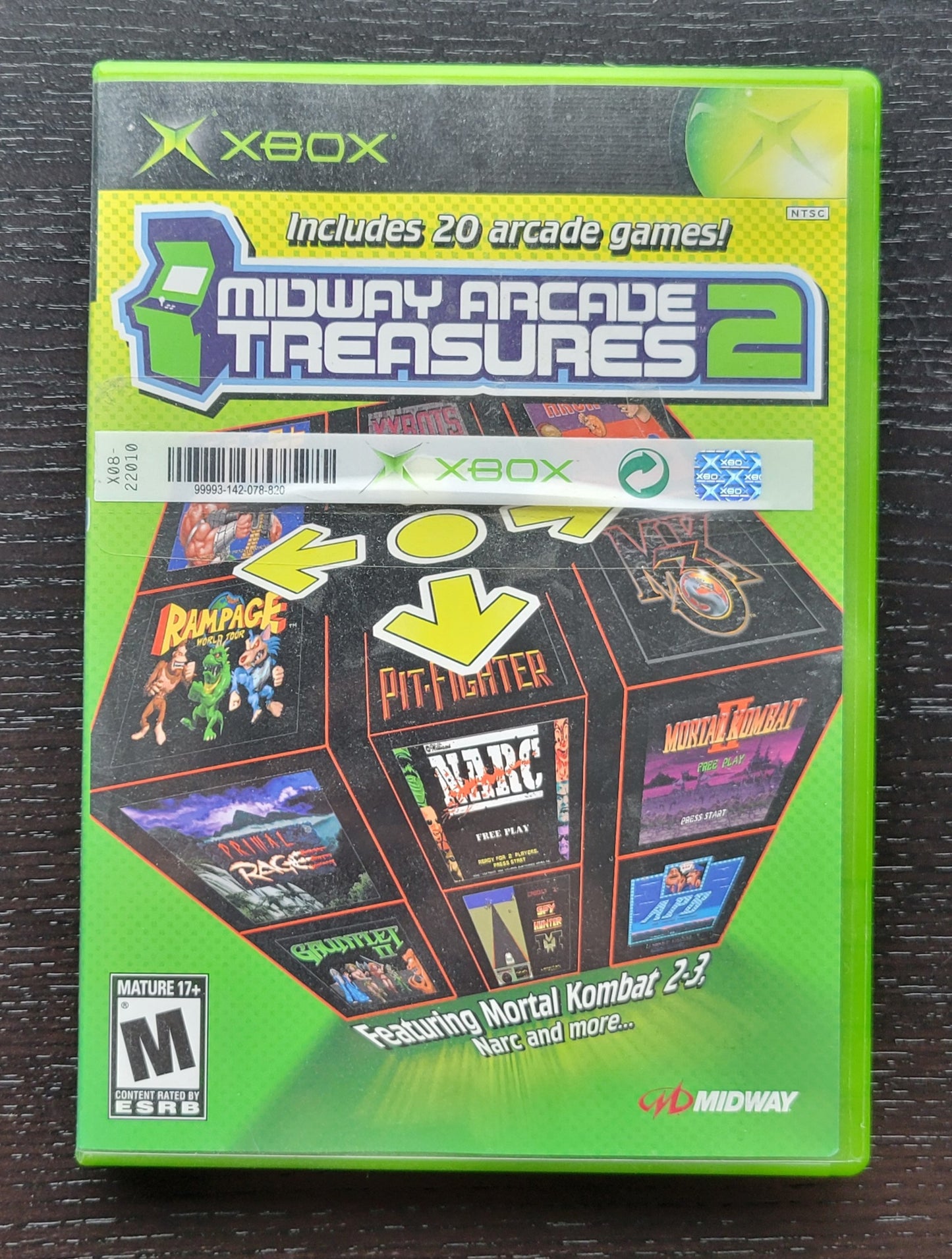 Midway Arcade Treasures 2 Microsoft XBOX - Pre-Owned Great Shape! 20 Arcade Games In One