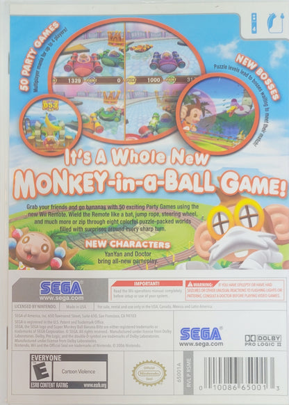 Super Monkey Ball: Banana Blitz – Nintendo Wii CIB – RE-SEALED + Like New