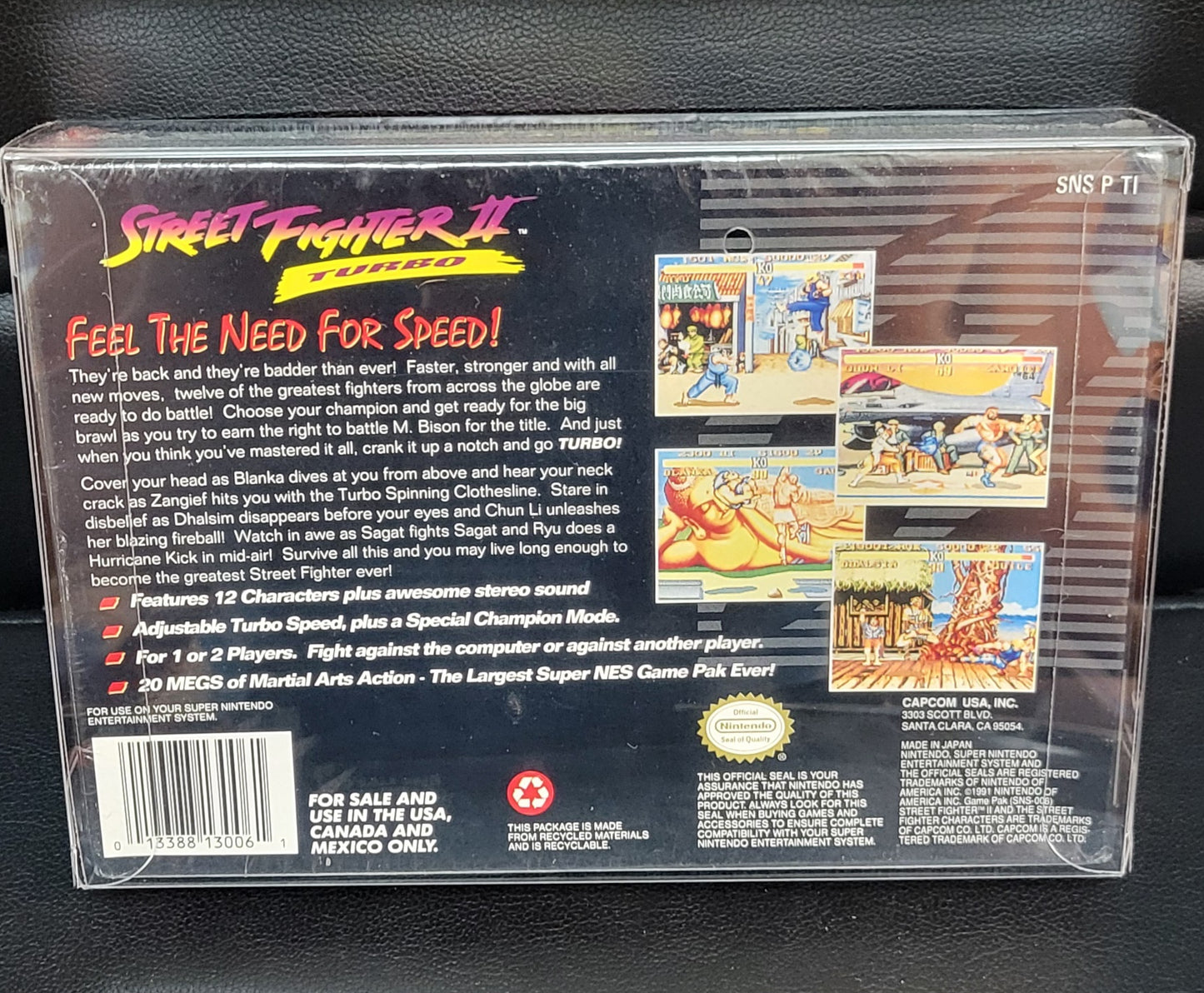 Authentic 1 Of a Kind SEALED 1992 STREET FIGHTER 2 TURBO Video Store Copy!!! SNES Cartridge (Super Nintendo Ent System) CIB Complete In Box + Instructions Immaculate Original Condition