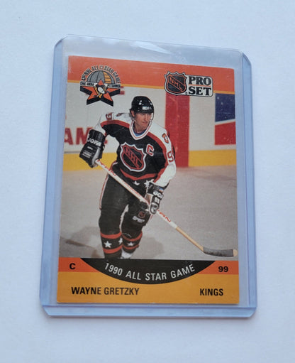 1990 Wayne Gretzky 41st All Star Game Pro-Set NHL Hockey Card Great Shape Soft + Top Loader Since New Smoke Pet Free Home Great Collector's