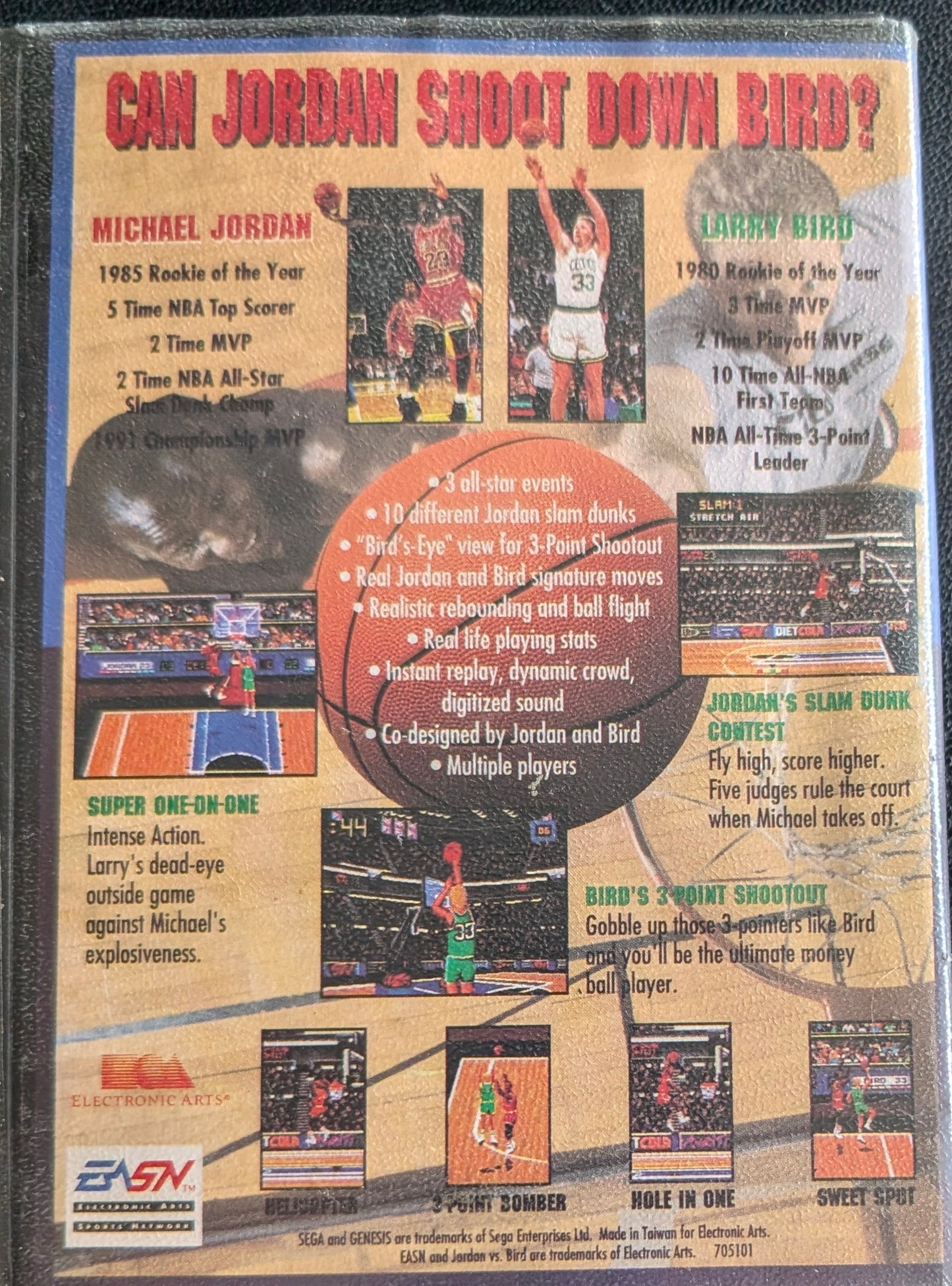 Jordan vs Bird: One on One - Boxed CIB (Sega Genesis) | 1992 | Sports