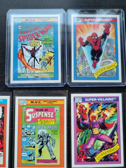 1st EDITION Marvel Cards 1990 One & Only Extremely Rare Base Set Spiderman Special Absolutely Mint Condition Worth Grading AUTHENTIC 10 Card