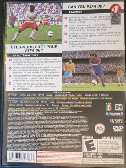FIFA 08 Soccer - Sony PlayStation 2 PS2 Pre-Owned (CIB) Tested & Working MINT
