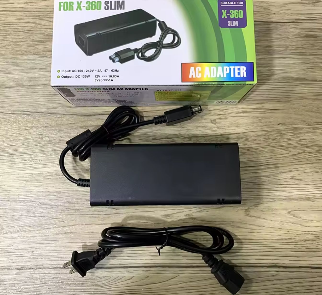 Xbox 360 Power Supply (Aftermarket) | Replacement Power Brick & AC Cable | Console Adapter