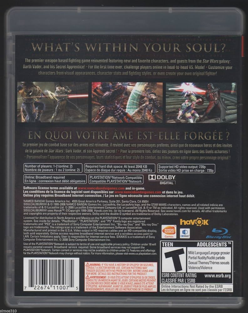 Soul Calibur IV – 2008 Sony PlayStation 3 CIB – RE-Sealed – Excellent