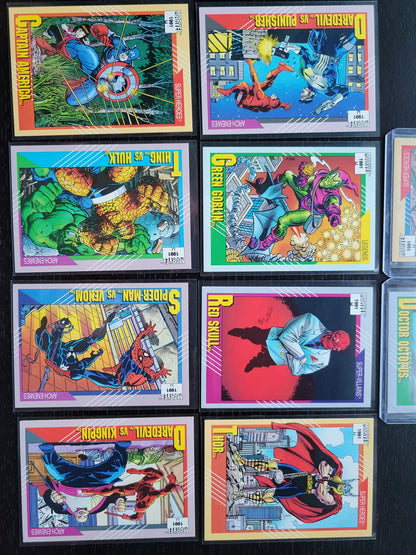 1991 EDITION Marvel Cards One & Only Extremely Rare Set Spider-Man Dr Octopus 2nd Time Seen On Cards! Mint Condition AUTHENTIC 10 Pieces AA+