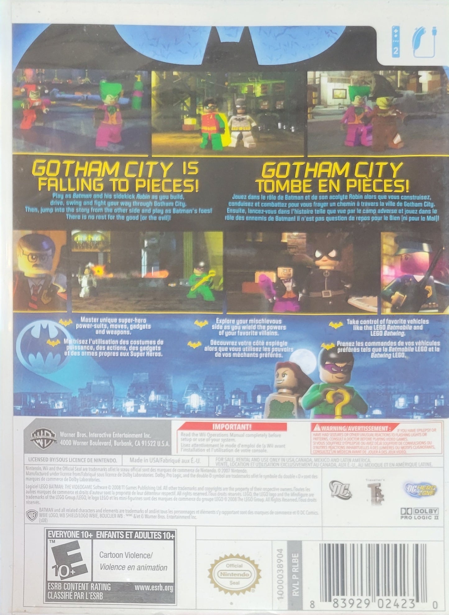 LEGO Batman: The Video Game – Nintendo Wii CIB – RE-SEALED + Like New