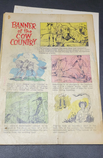 VERY RARE PIECE SIGNED + Message!!! Golden Era BUCK JONES Classic Western Comic Book Pre - Owned Condition Smoke Free Home