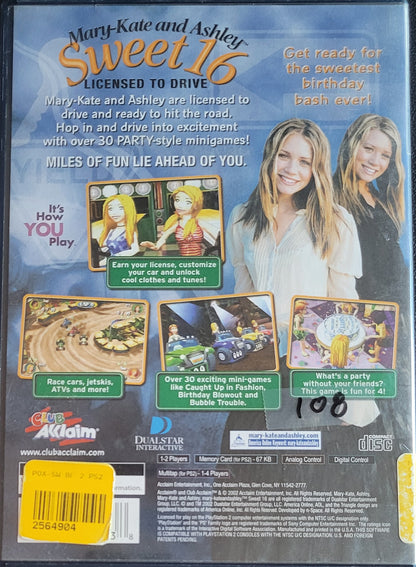 Mary-Kate & Ashley Sweet 16: Licensed to Drive – Sony PlayStation 2 PS2 (CIB) – Tested – Re-Sealed (2003)