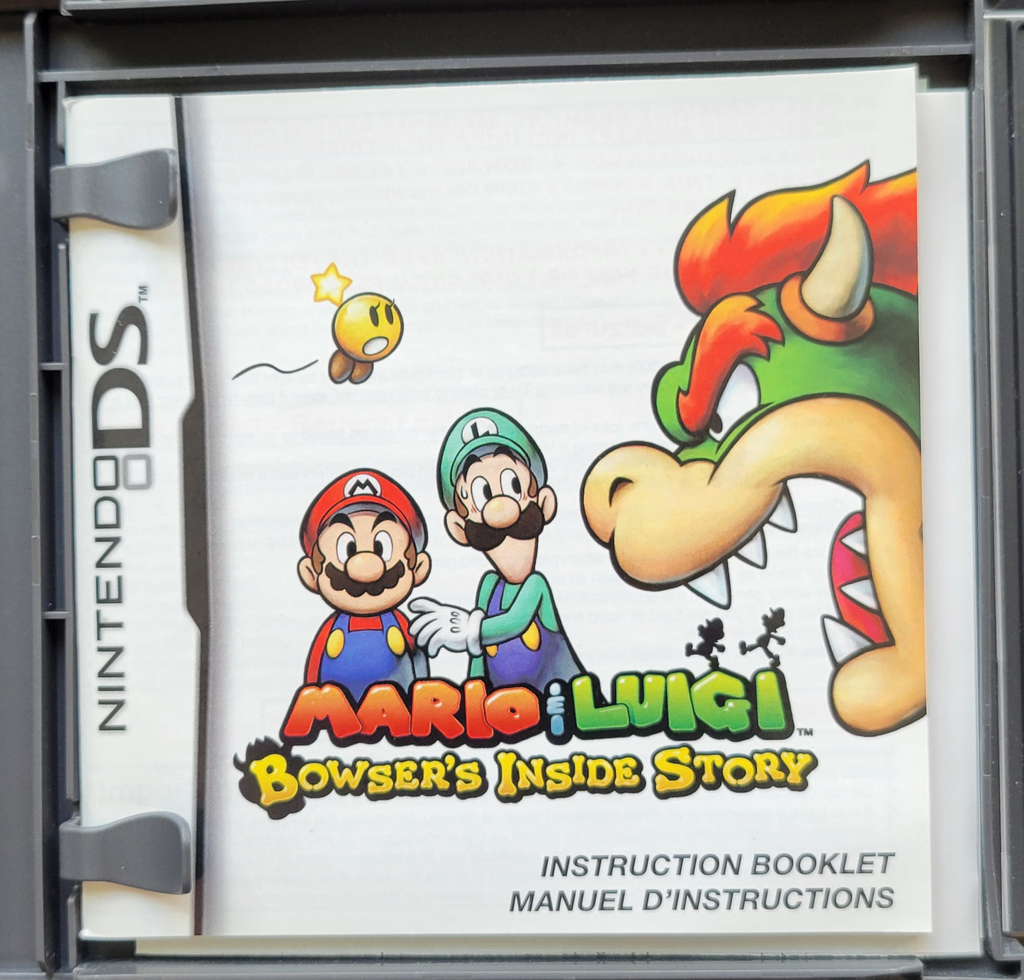 Mario & Luigi: Bowser's Inside Story - Nintendo DS 2007 - Handheld Console NTSC Cartridge Only Tested & Working