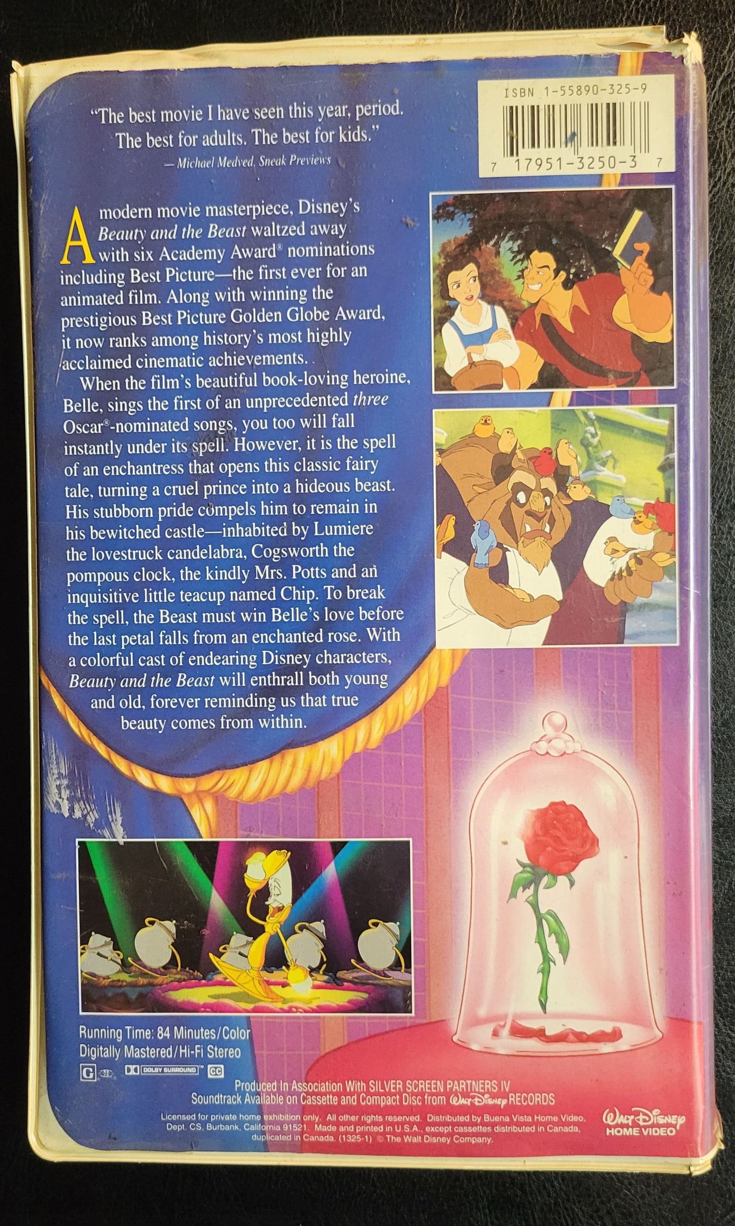 Walt Disney's Beauty & The Beast 1990's VHS Box Only