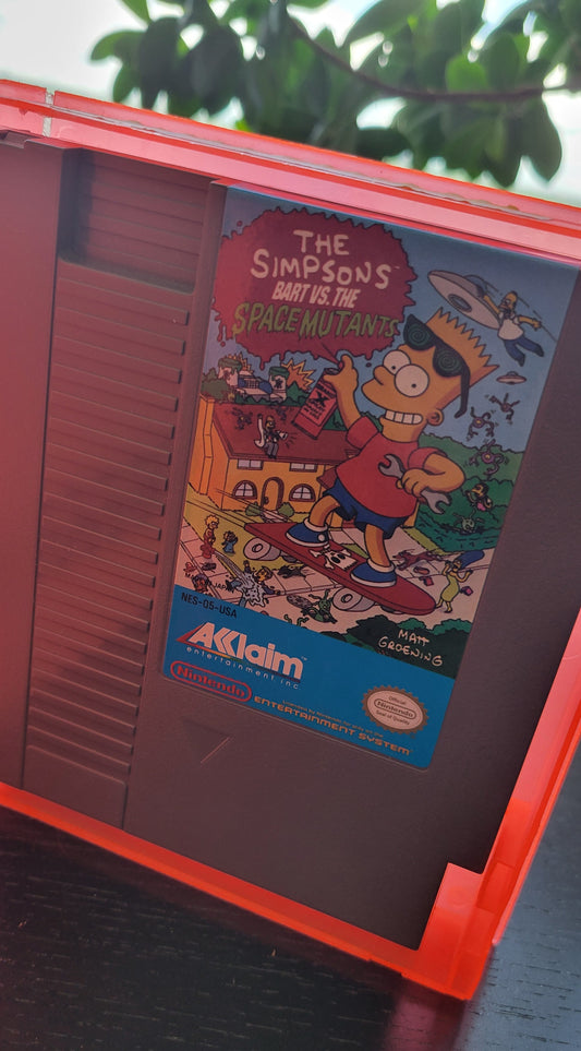 The Simpsons: Bart Vs The Space Mutants - Authentic NES (Nintendo Entertainment System 1985) 72 Pin 8 Bit Video Game Cartridge