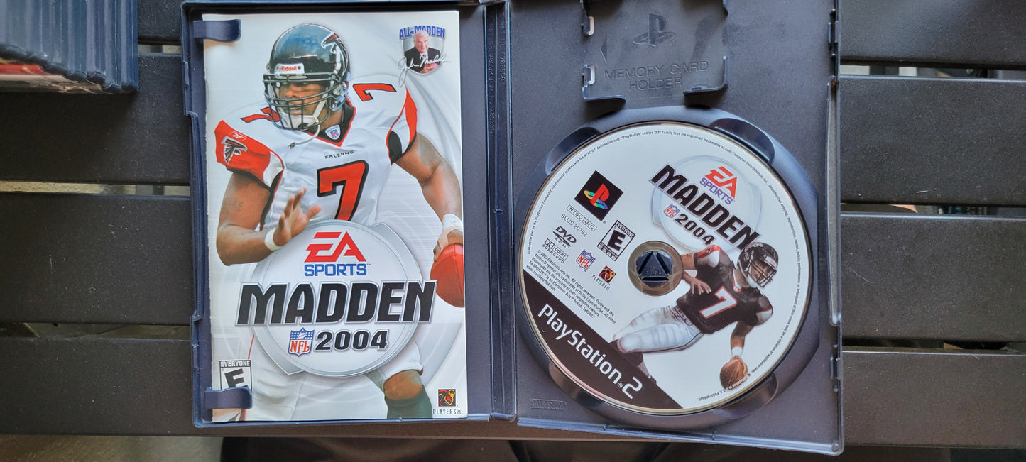 MADDEN 2004 - Sony PlayStation 2 PS2 CIB Pre-Owned Great Shape! Tested & Working