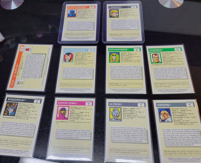 1st EDITION Marvel Cards 1990 One & Only Extremely Rare Base Set Spiderman Special Absolutely Mint Condition Worth Grading AUTHENTIC 10 Card