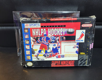 NHLPA Hockey (SNES) - Super Nintendo Ent. 1992 Great Condition - CWB Box + Manual + Protector