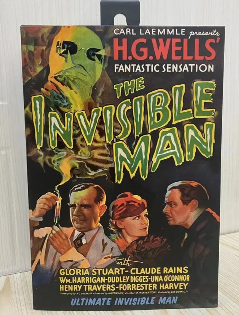 1/12 H.G. Wells Fantastic Sensation: The Invisible Man 7" NECA Ultra Detail PVC Action Figure Multiple Accessories + HEADS + Hands