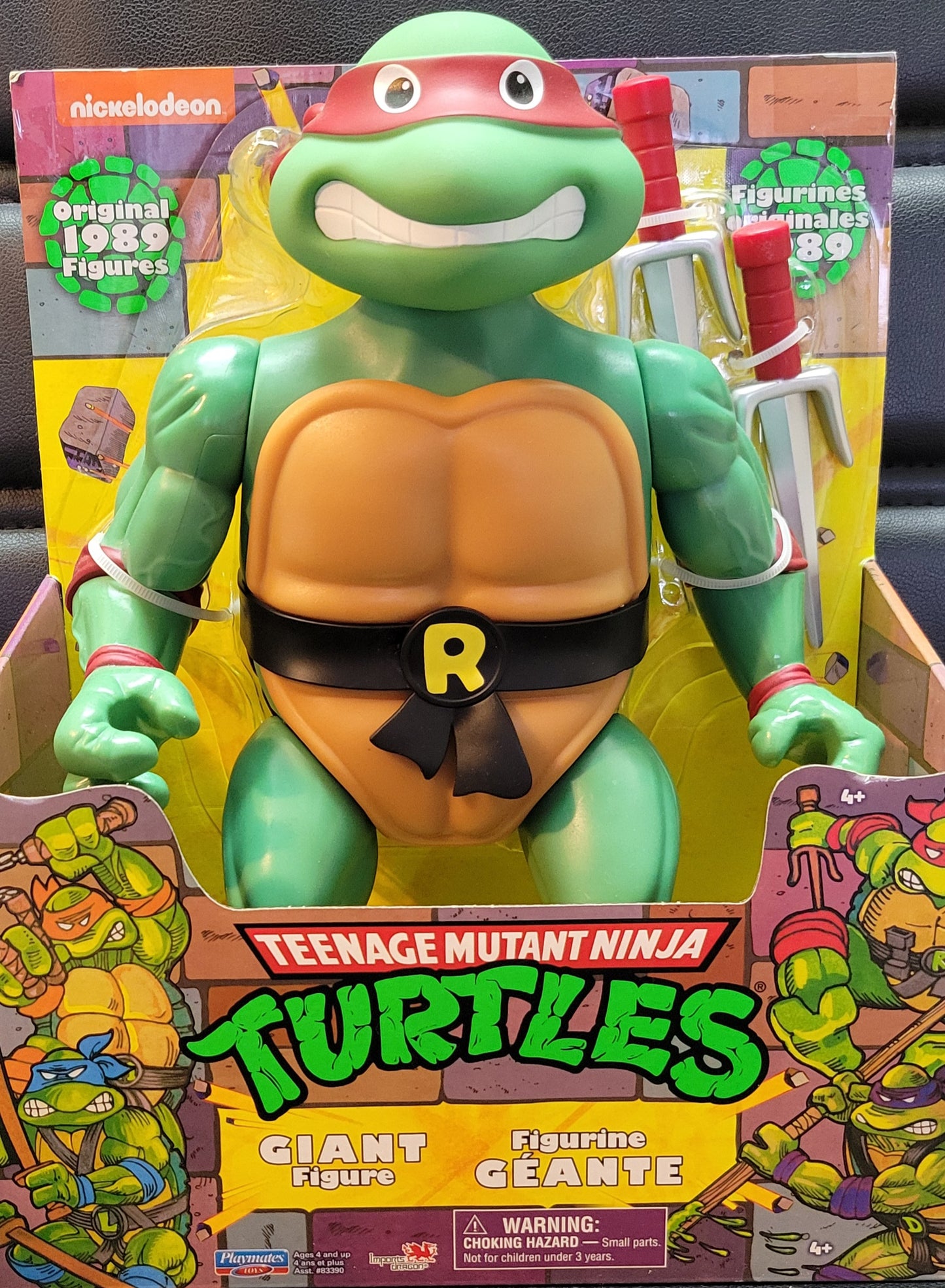 Giant Original 1989 Ninja Turtles Movie TMNT Teenage Movable Toys Mutant Action Figure Weapons + Pizza Included COWABUNGA DUDES!