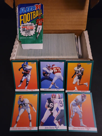 FLEER 91' FOOTBALL Cards Unopened 4 20 Years! Hundreds Of Cards In Mint Condition All Rarities Remain (If Any) Gift Or Addition GREAT Shape!