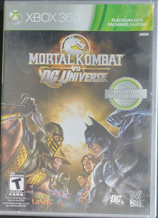 Mortal Kombat Vs DC Universe *Platinum Hits* - (CWB) - Microsoft XBOX 360 - Pre-Owned Like New CLEAN DISC