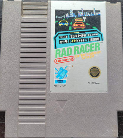 Rad Racer - Authentic NES (Nintendo Entertainment System 1983) 72 Pin 8 Bit Video Game Cartridge GREAT SHAPE