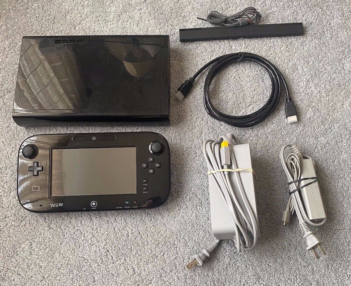 Used Wii U Black Console + Controllers & Hook-Up Cords | Great Condition | Various Options Available