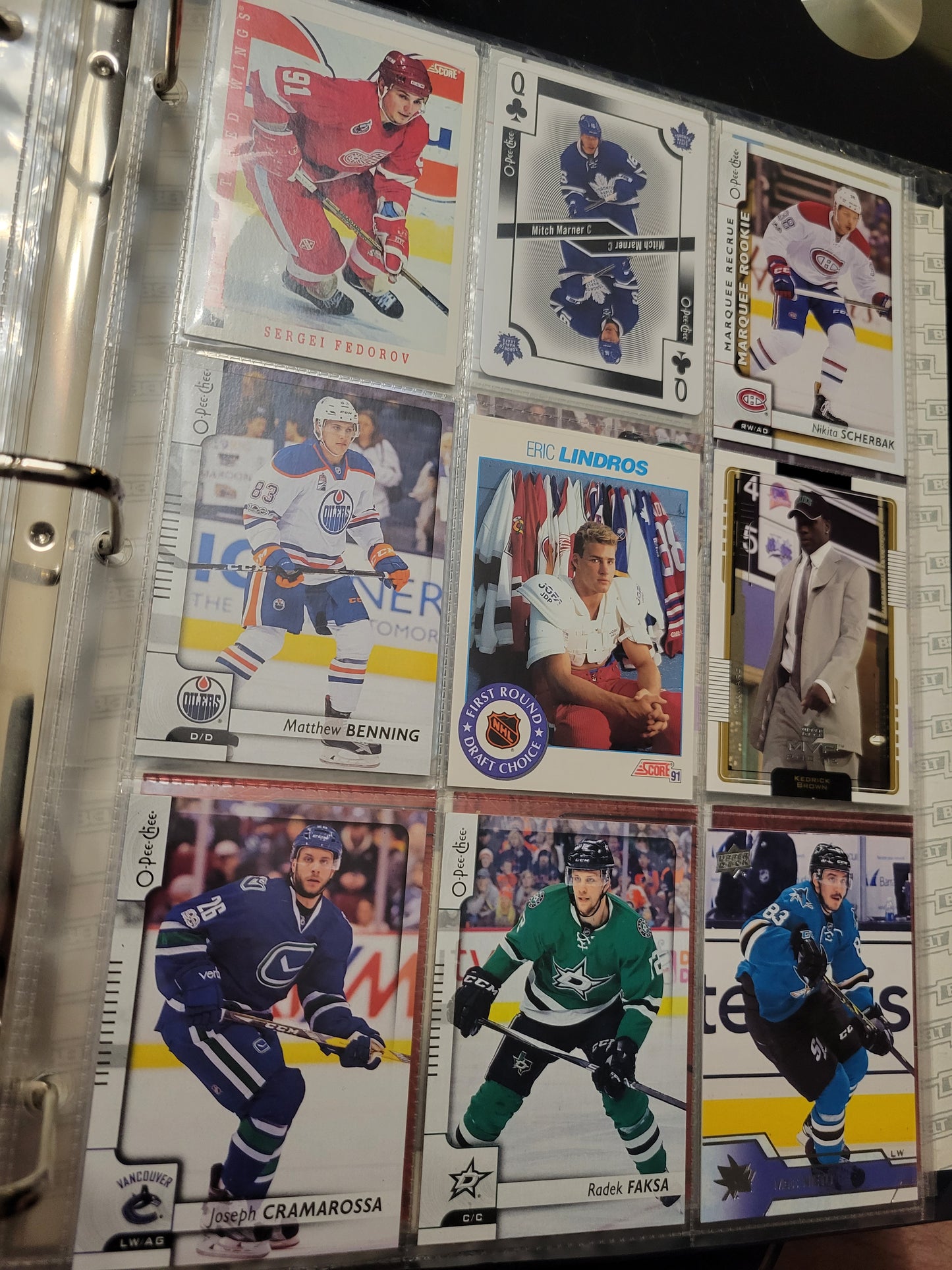 BINDER Lot Of 41 Assorted NHL MLB HOCKEY BASEBALL Cards 80s 90s Protection Since New Great Investment Opportunity