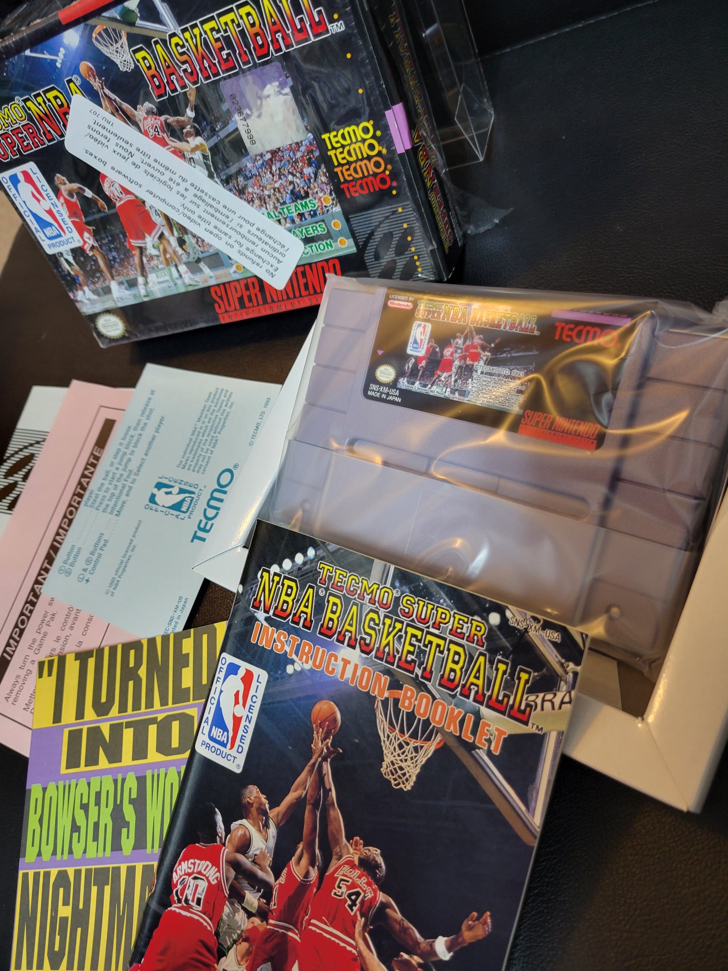 Tecmo Super NBA Basketball 1994 (SNES) - PRISTINE Condition FACTORY PLASTIC - (CIB)