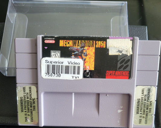 Mech Warrior 3050 - Authentic SNES - Super Nintendo Ent. System 1995 NTSC Cartridge + Protector