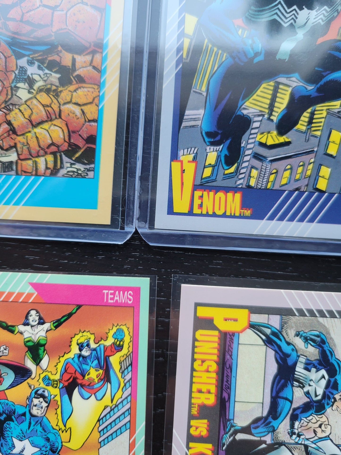 2ND EDITION Marvel Cards 1991 One & Only Extremely Rare Set Thing + VENOM Absolutely Mint Condition Worth Grading AUTHENTIC 10 Card Set