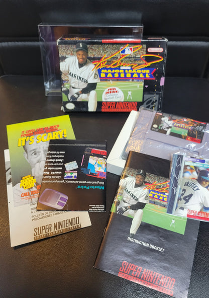 Ken Griffy Jr's Major League Baseball (SNES) - Super Nintendo Ent. 1994 IMMACULATE Condition - FACTORY PLASTIC (REAL CIB)