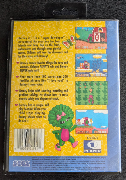 Barney's Hide & Seek Game - CIB (Sega Genesis) | 1993 | Action / Kids